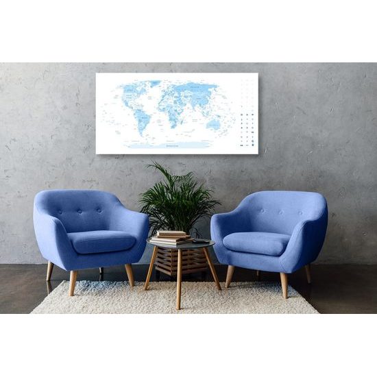 Obraz na korku precizní mapa světa