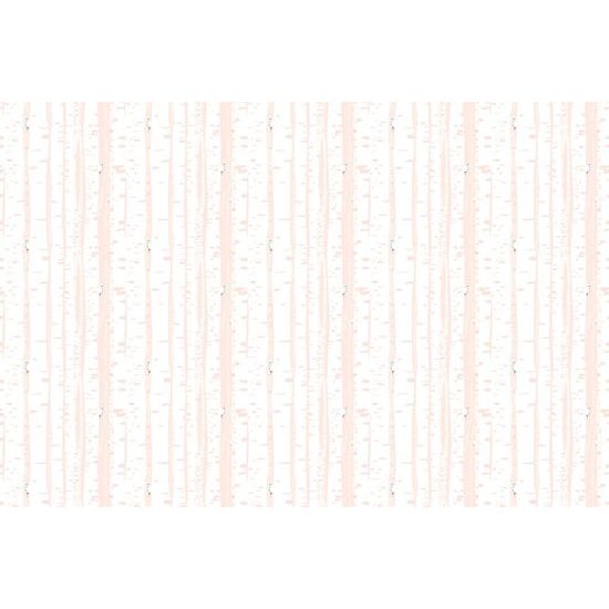 Samolepící tapeta majestátní stromy na romantickém růžovém pozadí