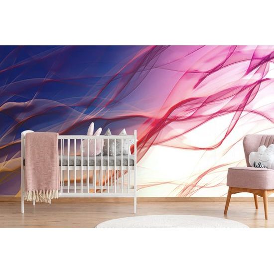 Tapeta pestrobarevné vlnky s abstraktním nádechem