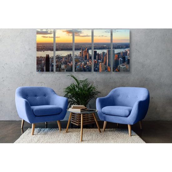 5-dílný obraz nádherný New York