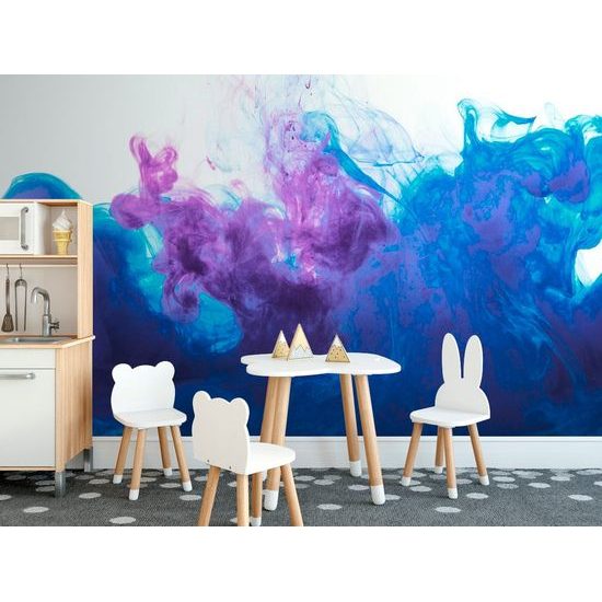 Samolepící tapeta modro-fialová směs inkoustu