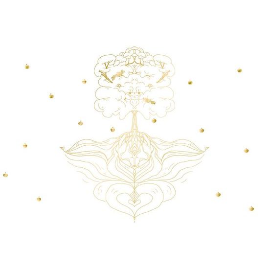 Samolepící tapeta strom života ve zlatém provedení