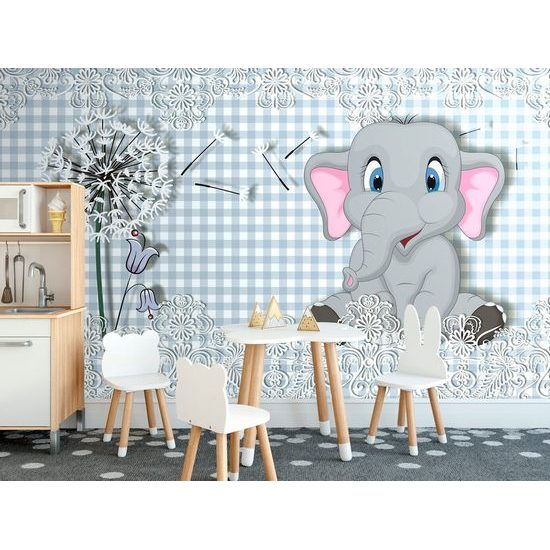 Krásná samolepící tapeta sedící slůně