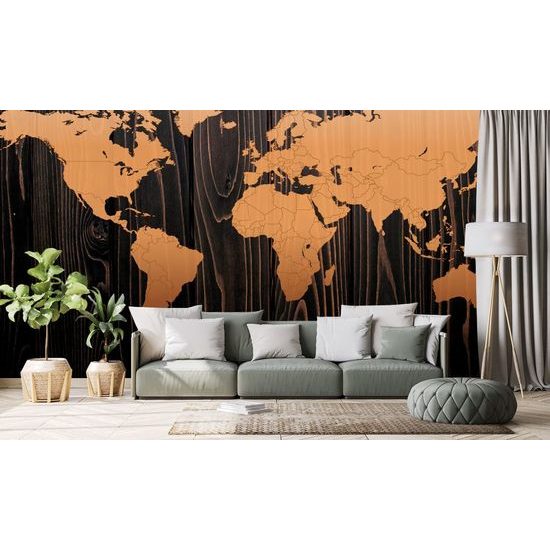 Samolepící tapeta luxusní mapa světa