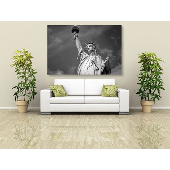 Obraz Statue of Liberty v černobílém provedení