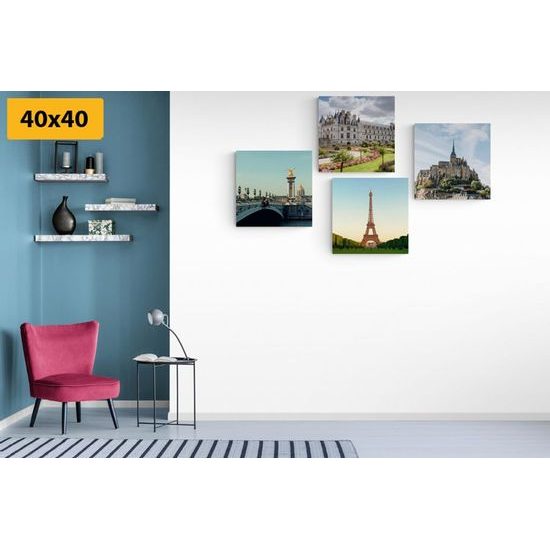 Set obrazů impozantní Francie