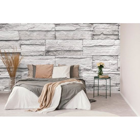 Samolepící fototapeta jemný šedý kámen