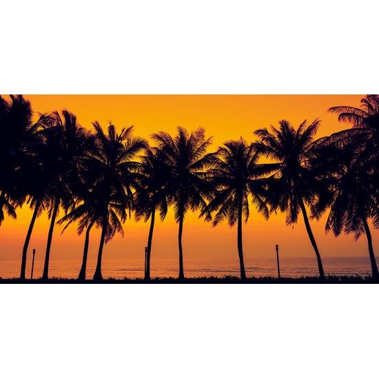 Obraz západ slunce v tropickém ráji