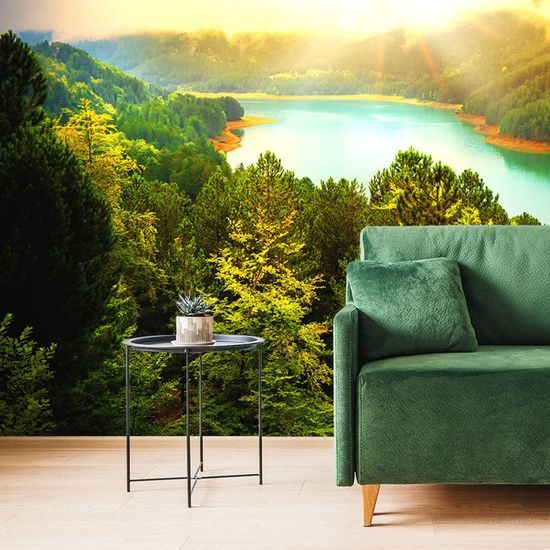Okouzlující samolepící fototapeta krása tyrkysové řeky