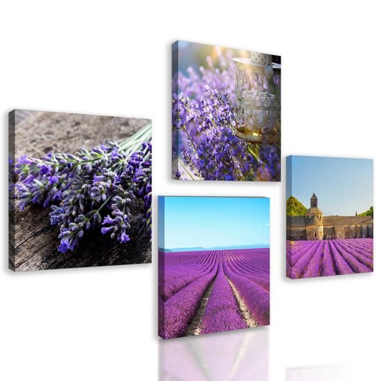 Set obrazů romantická levandule