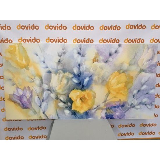 Obraz krásné tulipány v akvarelovém provedení