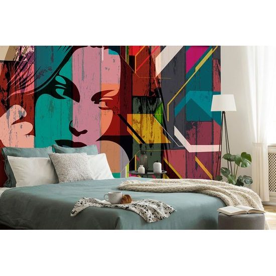 Samolepící tapeta krása ženy v pop art stylu