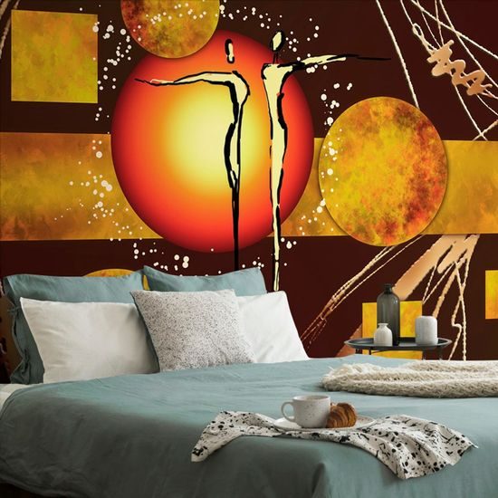 Tapeta zamilovaný pár v etno provedení