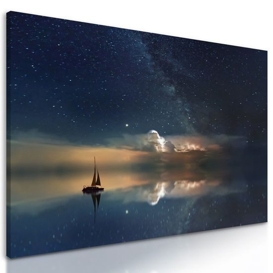 Obraz loďka plovoucí do neznáma