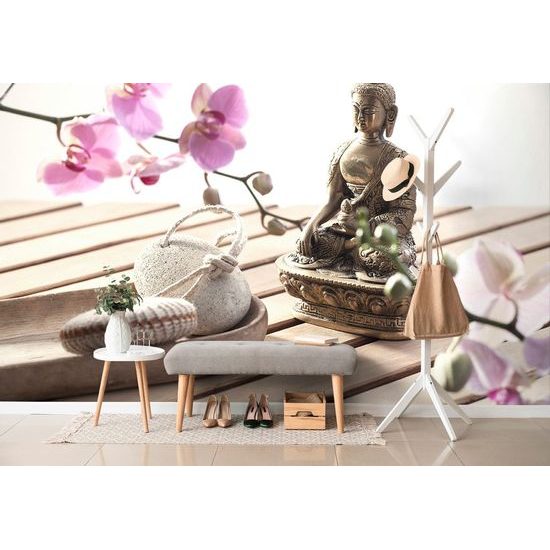 Samolepící fototapeta zátiší s meditujícím buddhou