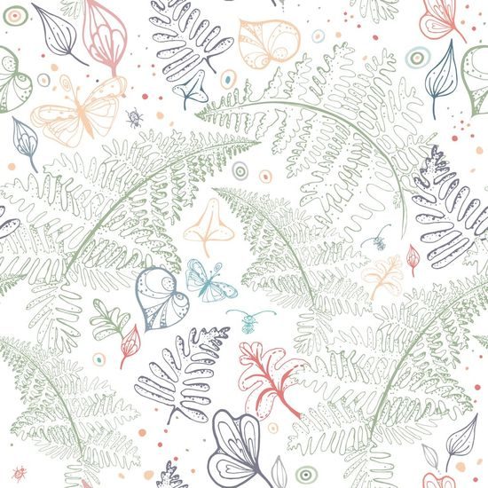 Samolepící tapeta jemné listy parade