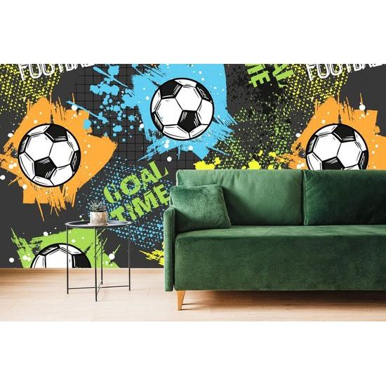 Samolepící tapeta fotbalový míč na abstraktním pozadí