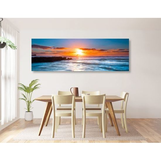 Obraz nezapomenutelný západ slunce u moře