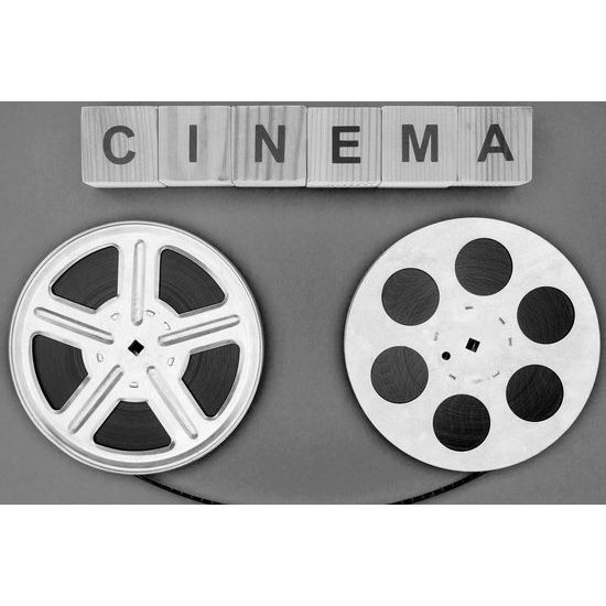 Obraz historické kino v černobílém provedení