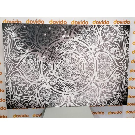 Obraz černobílá galaktická Mandala