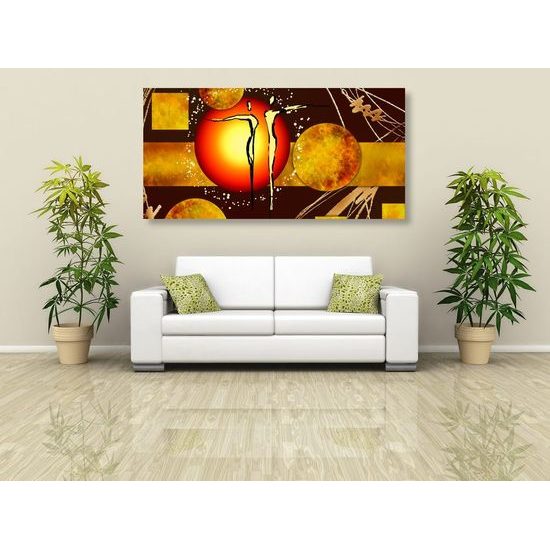 Obraz zamilovaný pár v etno provedení