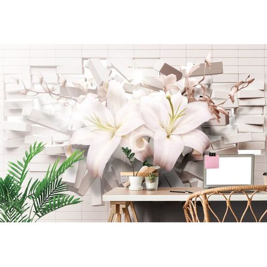 Samolepící tapeta lilie v abstraktním provedení