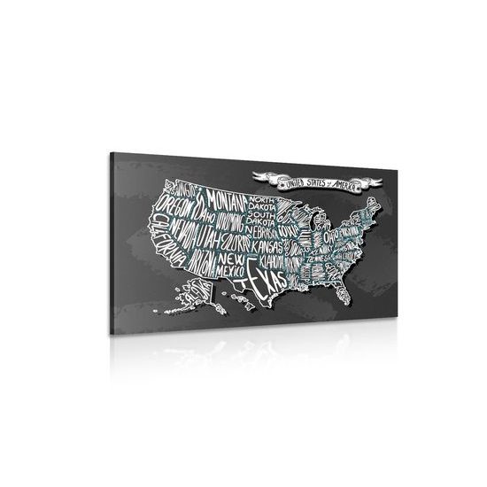 Obraz abstraktní mapa USA