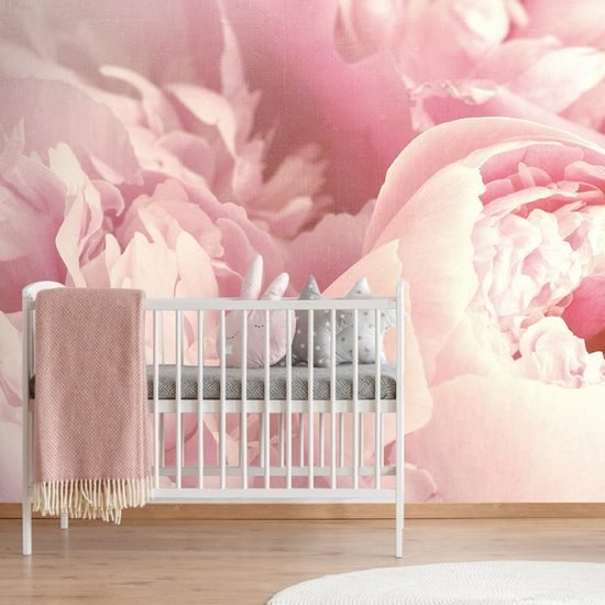 Samolepící tapeta růžové kouzlo květin