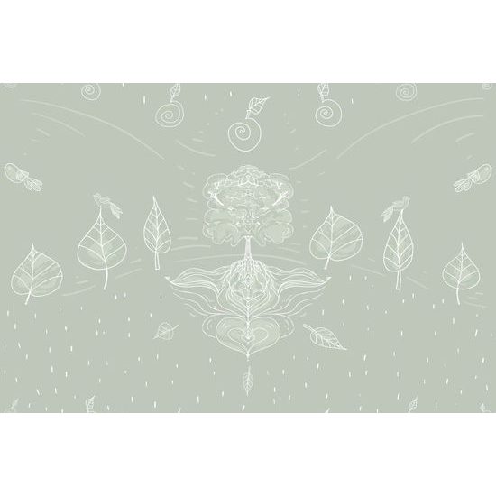 Samolepící tapeta strom života v zeleném provedení