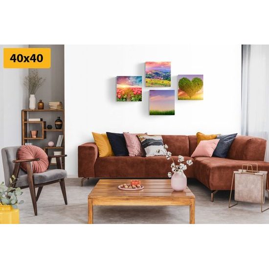 Set obrazů romantická stránka přírody