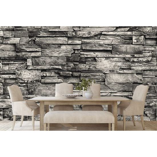 Samolepící tapeta elegantní kamenná stěna