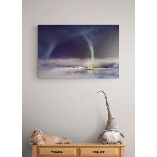 Obraz hvězdná obloha nad jezerem