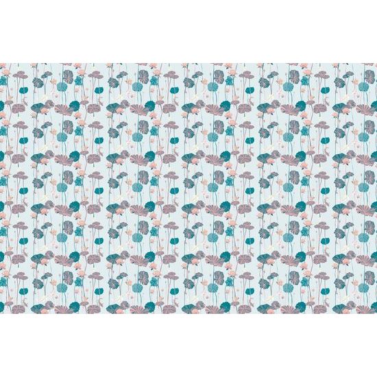 Samolepící tapeta japonské kapry mezi lekníny ve světlém provedení