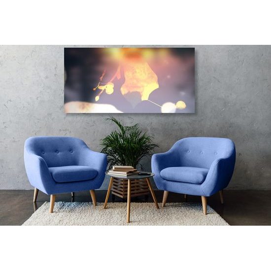 Obraz lipový list v abstraktním provedení