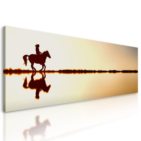 Obraz jízda za západem slunce