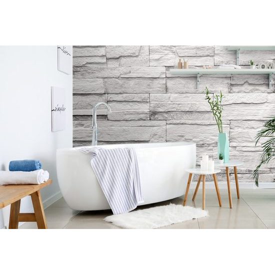 Samolepící fototapeta jemný šedý kámen