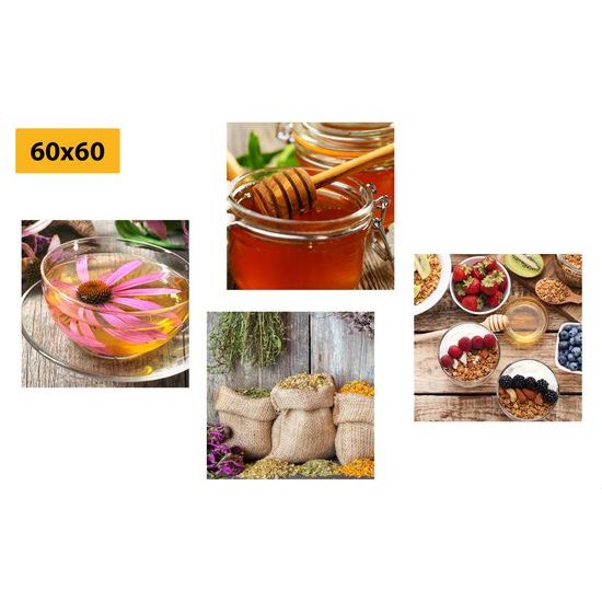 Set obrazů zdravý jídelníček