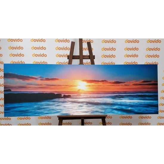 Obraz nezapomenutelný západ slunce u moře