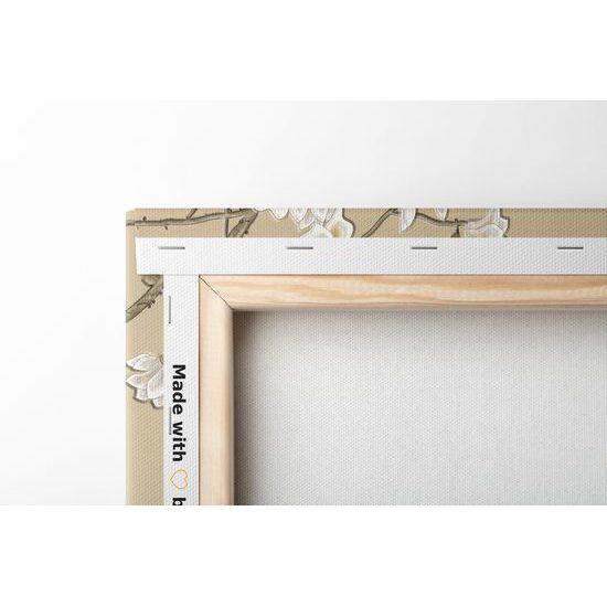 Obraz létající ptáčci mezi větvemi stromů