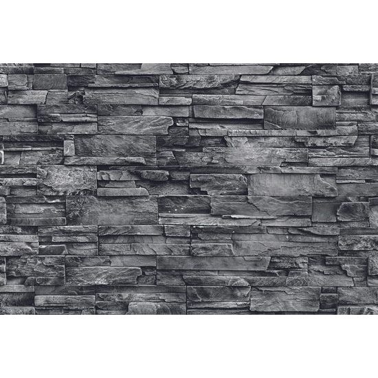 Fototapeta černá stěna z kamene