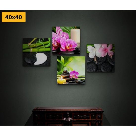 Set obrazů nádherné Feng Shui prvky