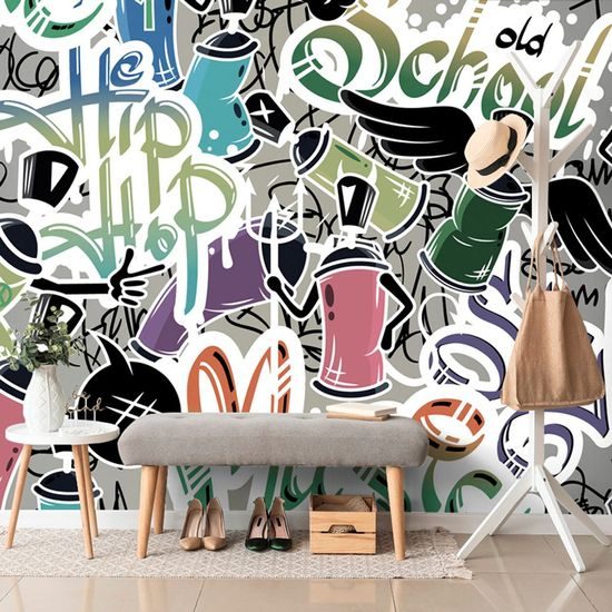 Samolepící tapeta veselý street art