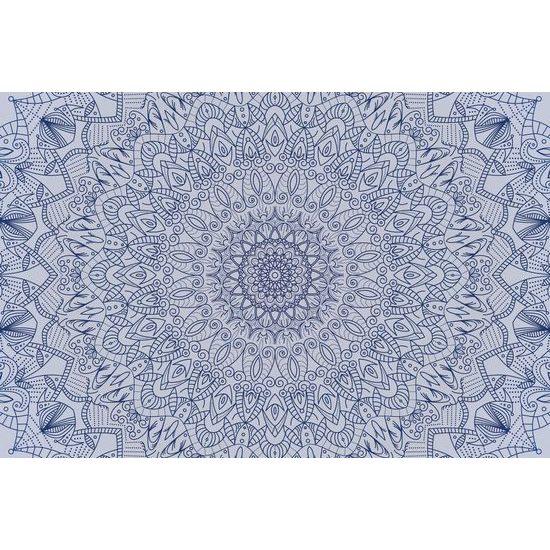 Tapeta nádherně propracovaná Mandala v modrém provedení