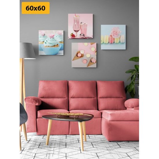 Set obrazů lákavé zákusky