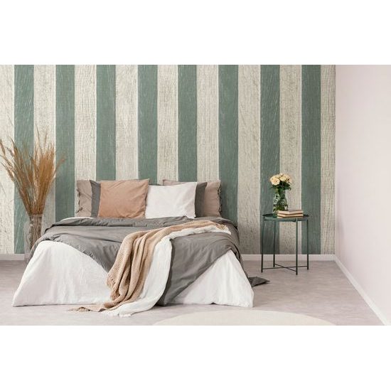 Tapeta imitace dřeva v zajímavém zeleném provedení