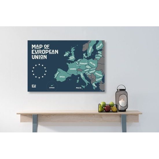 Obraz mapa Evropské unie v moderním provedení