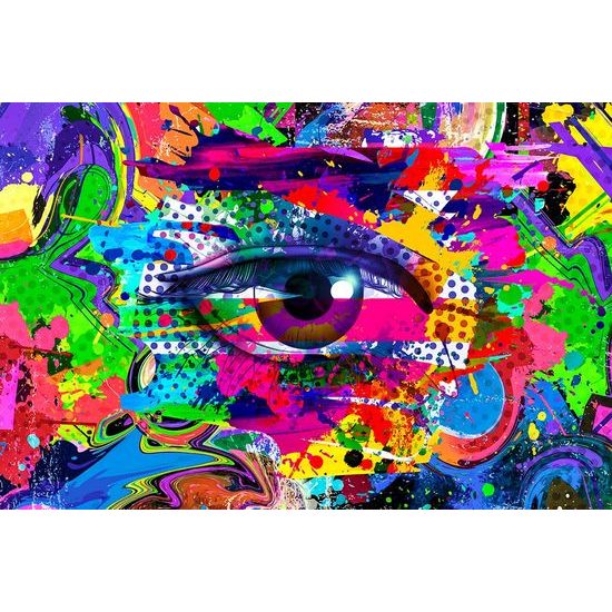 Jedinečná samolepící tapeta pop art oko