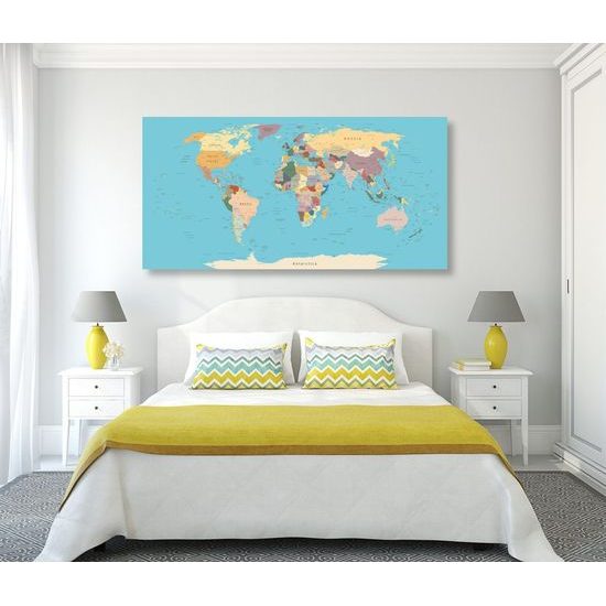 Obraz klasická mapa světa