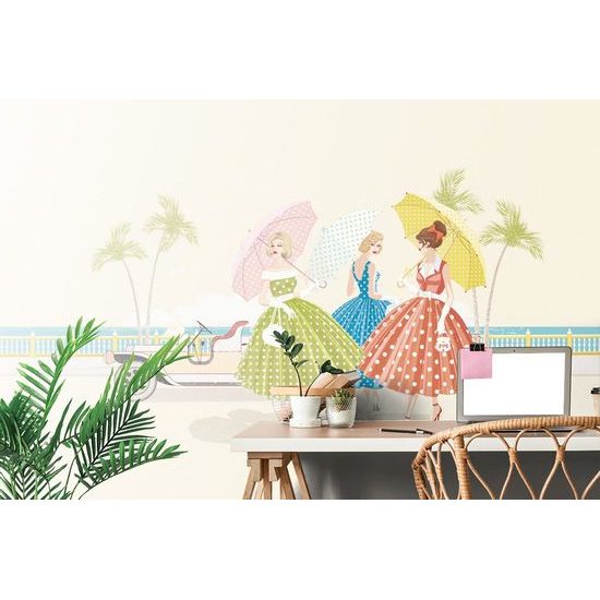 Tapeta elegantní dámy na pláži