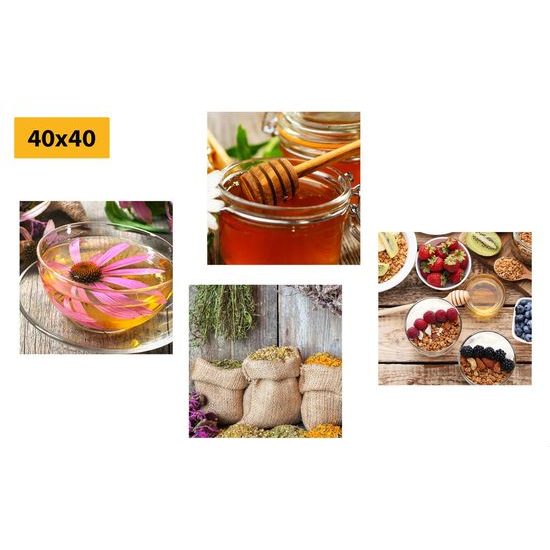 Set obrazů zdravý jídelníček